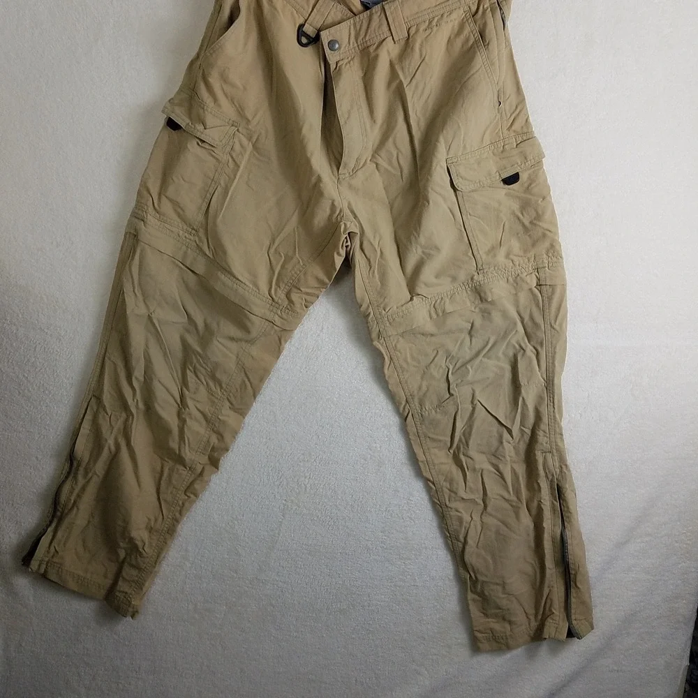 Columbia GRT‎ Omni-Dry Convertible Hiking Cargo Pants Mens Large Tan SP05 EM8166